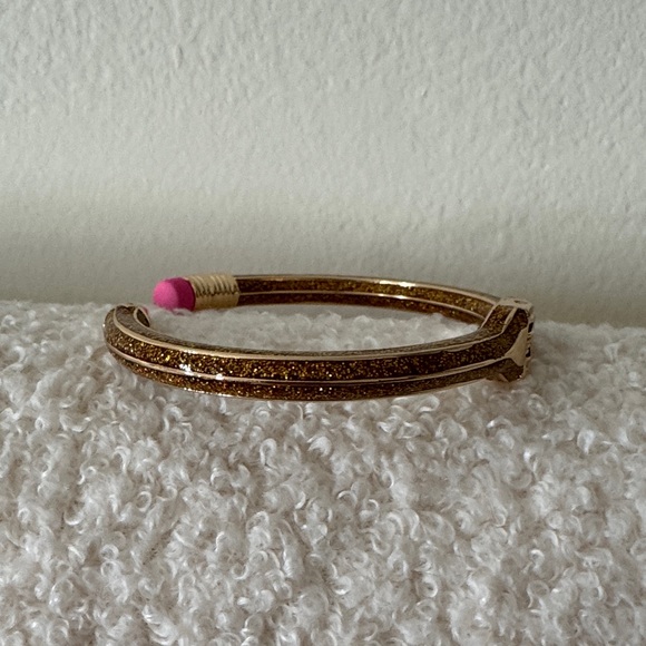Betsey Johnson Gold and Pink Pencil-Inspired Bracelet - Picture 6 of 8